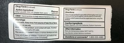 Principal Drug Facts Label Panel (Principal Display Panel)